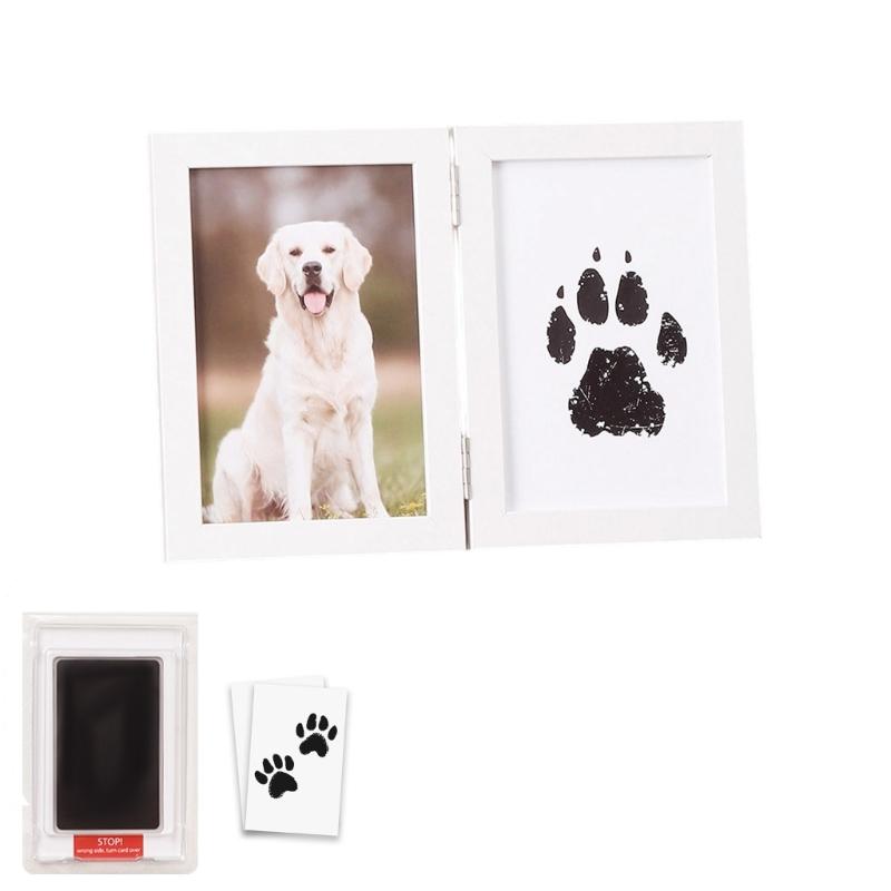 

Pet Paws Printing Kits with 1PC Photo Frame and Print Pad Print Paper for Baby and Dog Cats Keepsakes Memorial Gift
