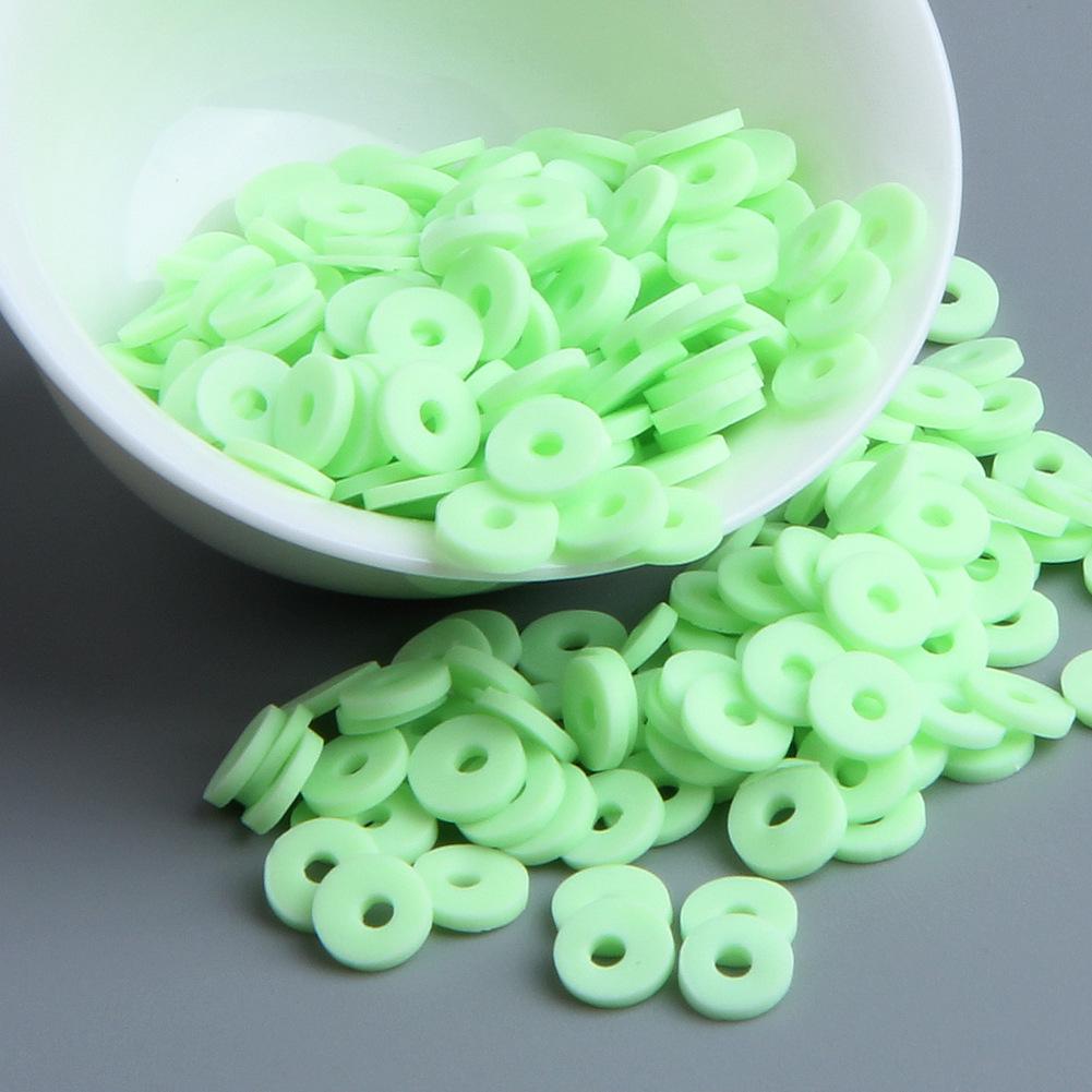 10g DIY Solid Color Polymer Clay Beads for Bracelets & Necklaces - Handmade Spacer Beads