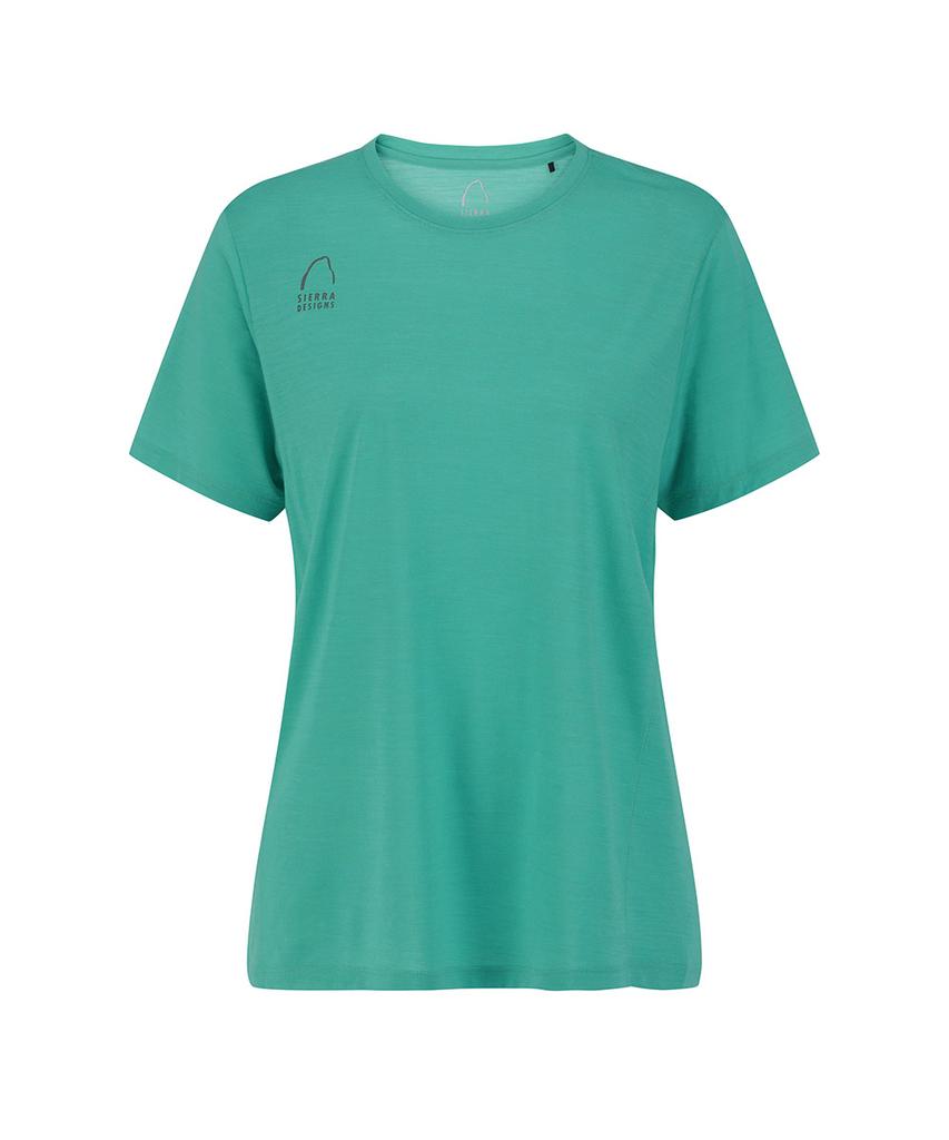 SIERRA DESIGNS W) Sierra Wool Short Sleeve Blue Green