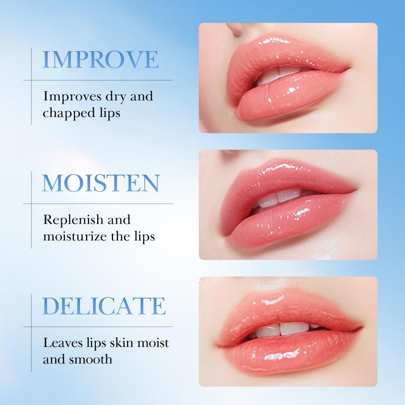 3PCS Nourishing Coconut Oil Lip Mask 8g Autumn and Winter Anti-Dry and Cracked Hydrating Moisturizing Lipstick Skin Care Products