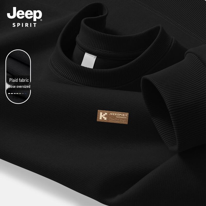 JEEP SPIRIT Men s Loose Fit Round Neck Pullover Sweatshirt XL