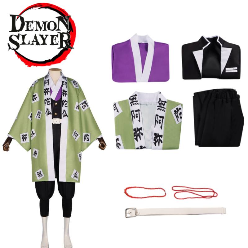 Demon Slayer Himejima Gyoumei Cosplay Costume Anime Halloween Polyester Outfit