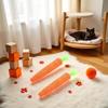 Cat Toy Carrot Sound Pet Products Bite Resistant Paper Rope Scratcher Clean Teeth Interactive Play Cat Carrot Chew Toy for Cat