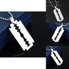 Trendy Punk Blade Alloy Necklace With Geometric Pendant For Gift Giving And Daily Wear