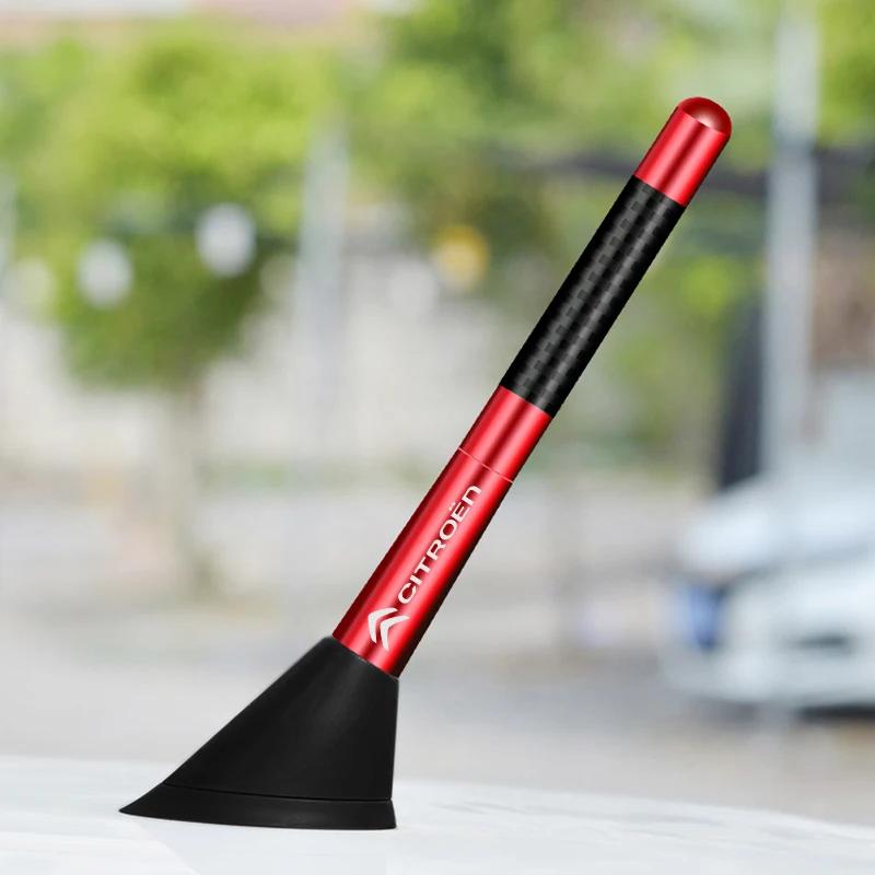 Adesivo de Antena de Rádio Curta de Fibra de Carbono Para Citroen C4 C5 C3 C2 C1 C4L C6 Picasso Saxo C-ELYSEE VTS Acessórios de Estilo de Carro