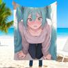 Cartoon Singer Cute M-Miku Blanket Super Warm Comfortable Plush Throw Blanket Child Home Sofa Bedroom Gift