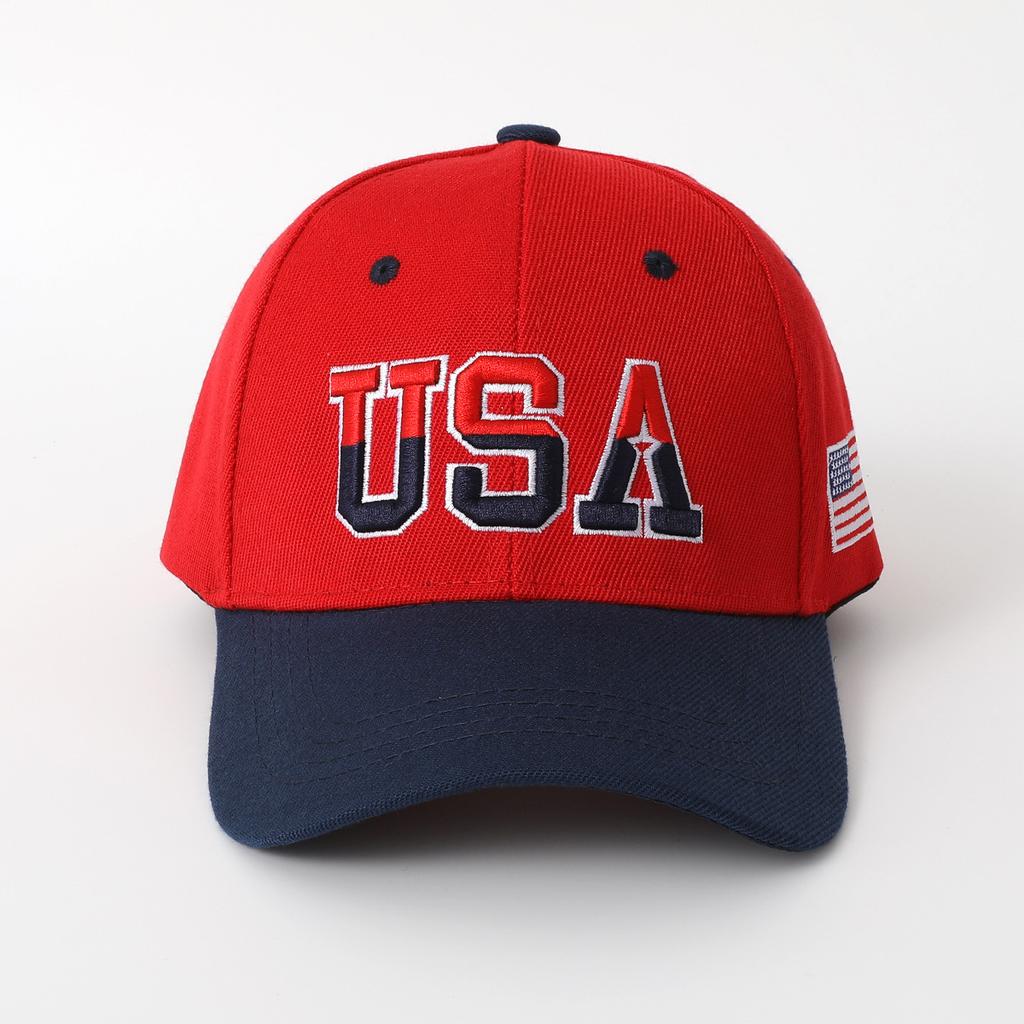 Hat Large Embroidered Cotton American Flag Baseball Cap Classic Usa Embroidered Cap