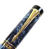 Excellent PARKER Fountain Pen Duofold Centennial Rare Marble Blue 18K Mens Used