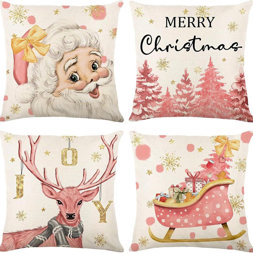 45cm Christmas Four Piece Pillowcase Set  Christmas Decoration Home Decoration 2024 Christmas Decoration