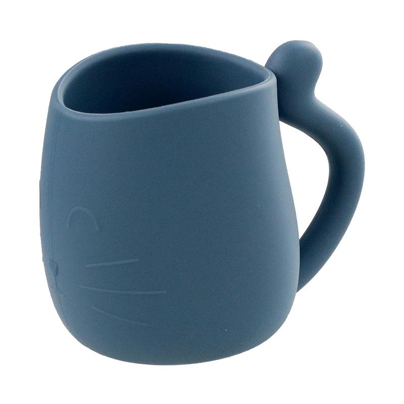 Silicone Cup Anti-fall Cute Cat Cup Home Drinking Cup  Caneca Water Cup with Handle Cute Cup Mouthwash Cup
