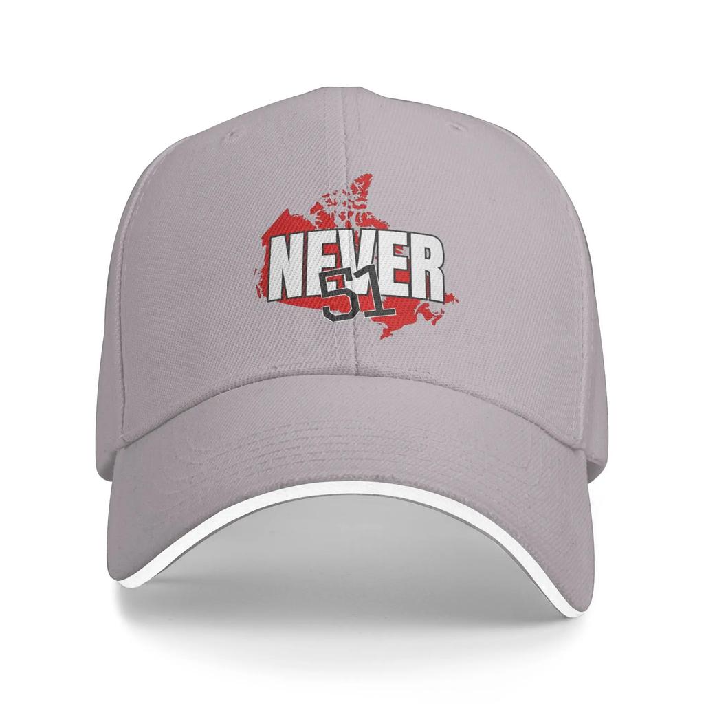 NEVER 51 Baseball Cap Bold Canadian Hunting Camping High Quality Hip Hop Hats Women Unisex Fitted Retro Print Snapback Cap