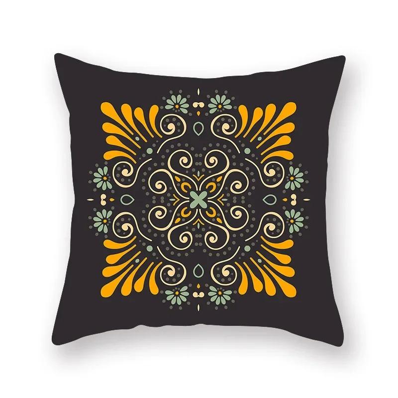 Retro Religious Ethnic Pattern Print Series Pillow Cover Bohemian Home Decor Bedroom Room Living Room Sofa Cushion Cover