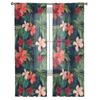 Hawaiian Flower Plant Jungle Palm Tropical Sheer Curtains for Living Room Bedroom Decor Window Voile Tulle Curtain Drapes