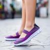 Sapatos Tecidos com Elástico Leve para Mulheres de Meia-Idade e Idosas, Tamanho Grande 42-43, Sapatos Casuais Planos para Mãe.