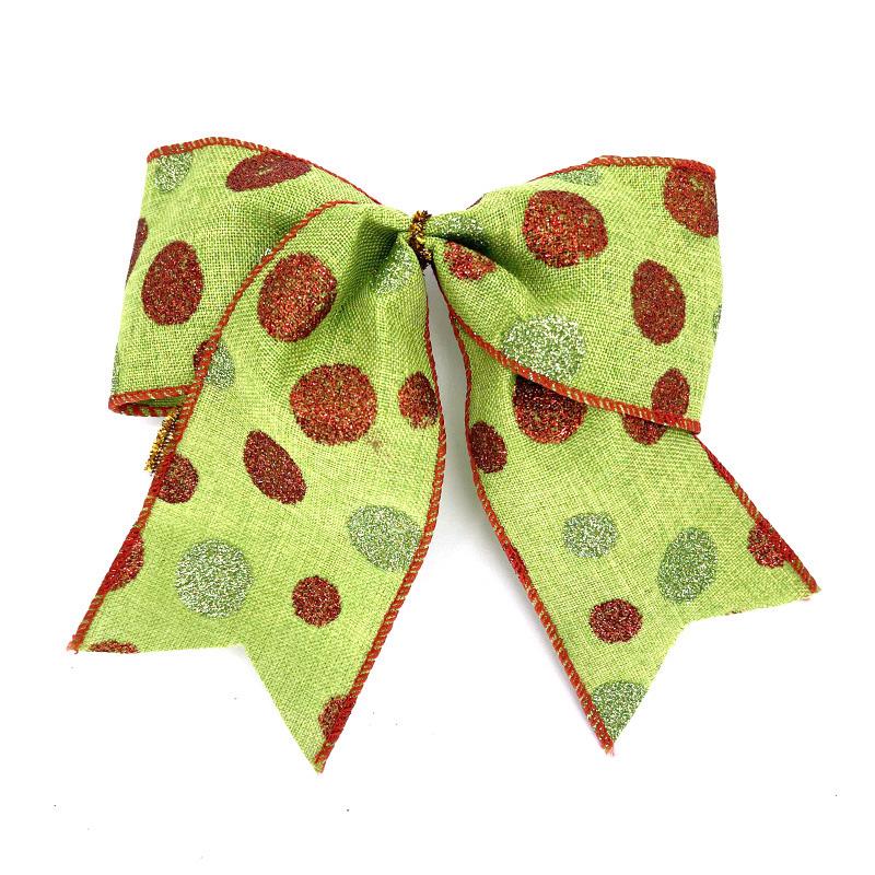

12pcs Holiday Bow Decorations Box Decorations Polka Dot Bowknots Assorted Colors Satin Ribbon Bows for Xmas Tree Red Green Wreath 12pcs зелений/червоний