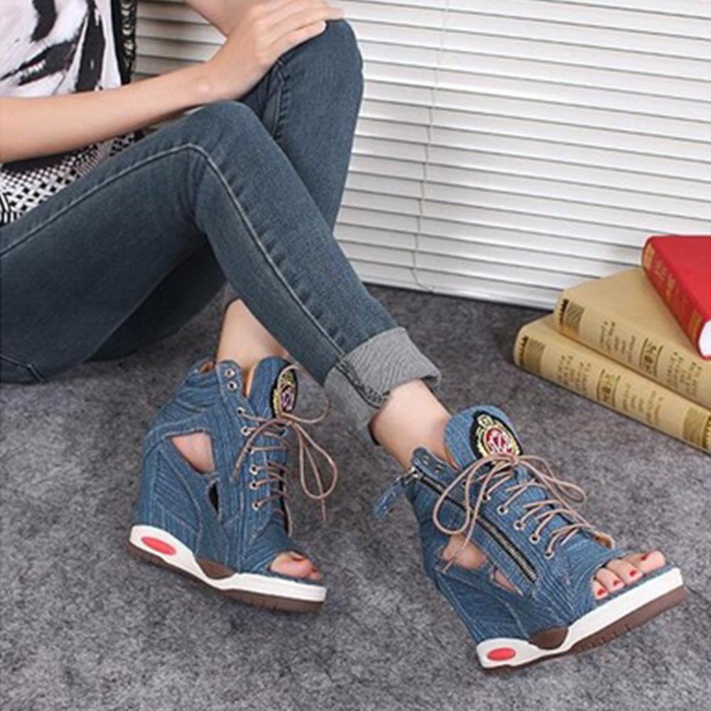 canvas peep toe sandals