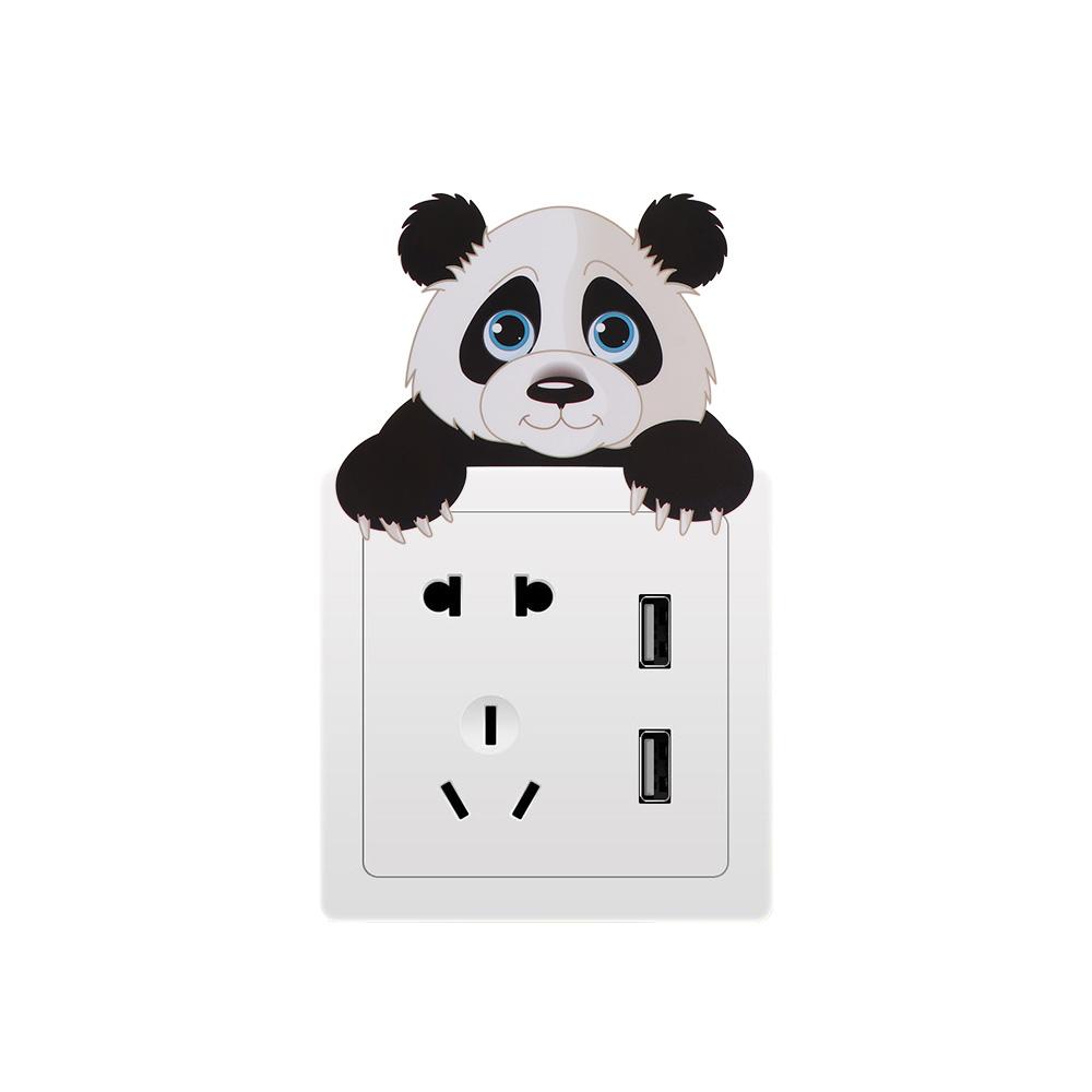 Self-Adhesive Light Switch Sticker Cartoon Removable Wall Sticker Animal Switch Sticker  Switch
