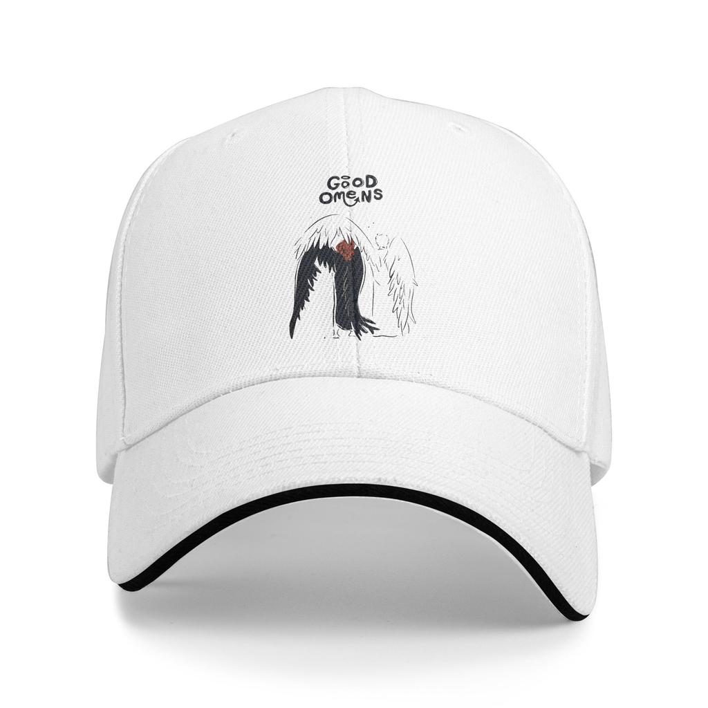 Good OUnisexs Baseball Caps Casual Ineffable Aziraphale Crowley Demon Angel Sandwich Hat for Unisex Women Polyester Hats Cap Outdoor