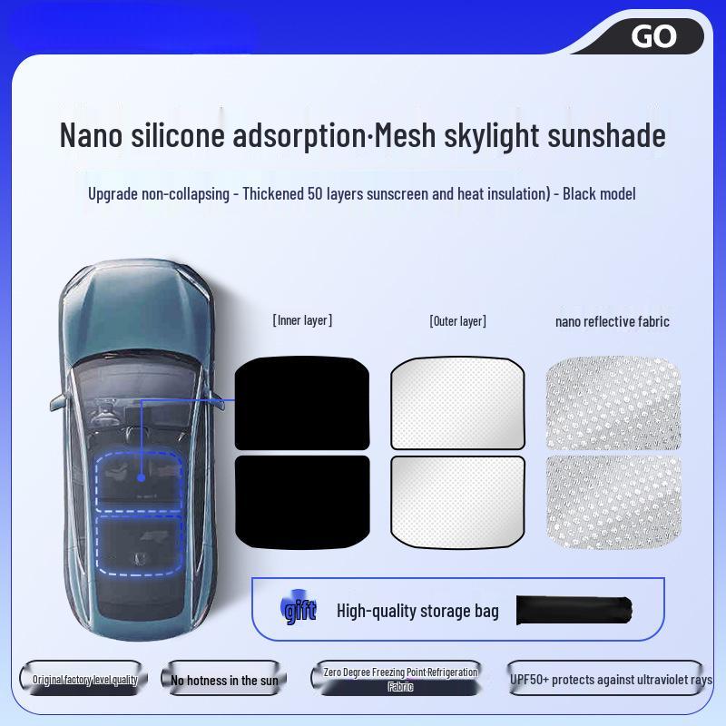 Tesla Model Y/3 Sunroof Sunshade - New Panoramic Heat Insulation Curtain
