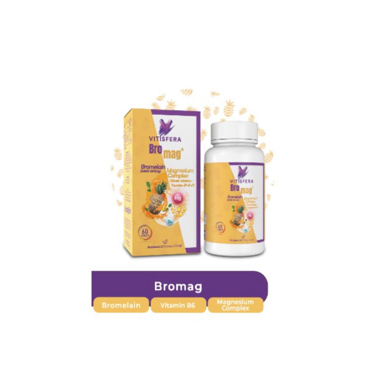 

Bromag Bromelain-magnesium Complex-vitamin B6 60 Tablets