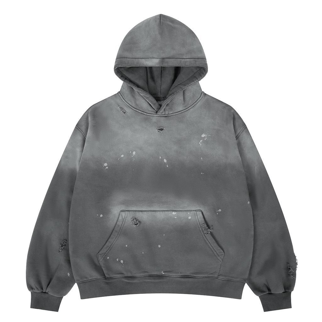 Herfst en winter nieuw Assut-verf spatten inkt vernietiging geleidelijke verandering spuit paard wilg met capuchon trui hoodie