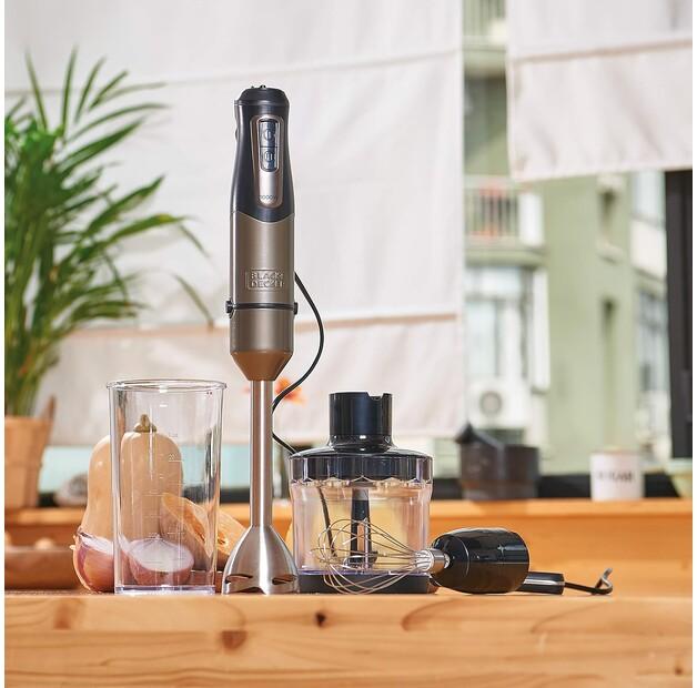 Immersion Blender Black&Decker BXHBA1000E with Attachments (ES9160040B)