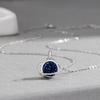 Crystal cluster planet necklace, glazed blue starry sky set chain, niche Korean version ins Valentine's Day gift.