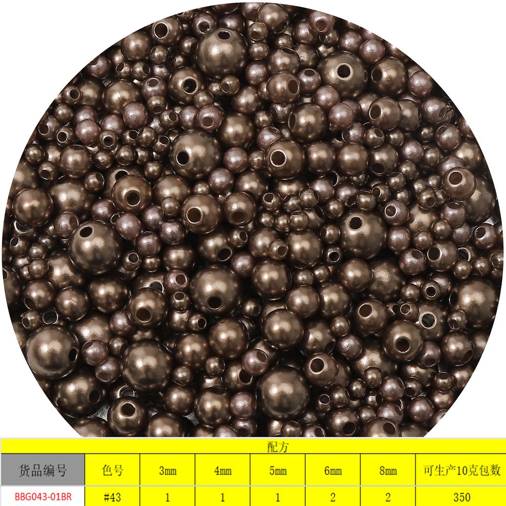 150 peças 3-8mm furo reto abs pérolas redondas imitação de contas para fazer joias
