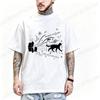 Quantum Physics Art For Science Lovers Graphic T Shirt Unisex Oversized Loose Short Sleeve Tees Cat Physics Science Geek Tshirts