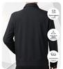 Men's High-End Windproof Jacket - Casual Spring/Autumn Coat for Middle-aged & Elderly Dads with Lapel Business Style