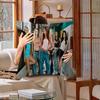 Kpop Style Band K-Katseyes Pillow Covers Cartoon Sofa Decorative Home Double-Sided Printing Short Plush Cute Cushion Cover