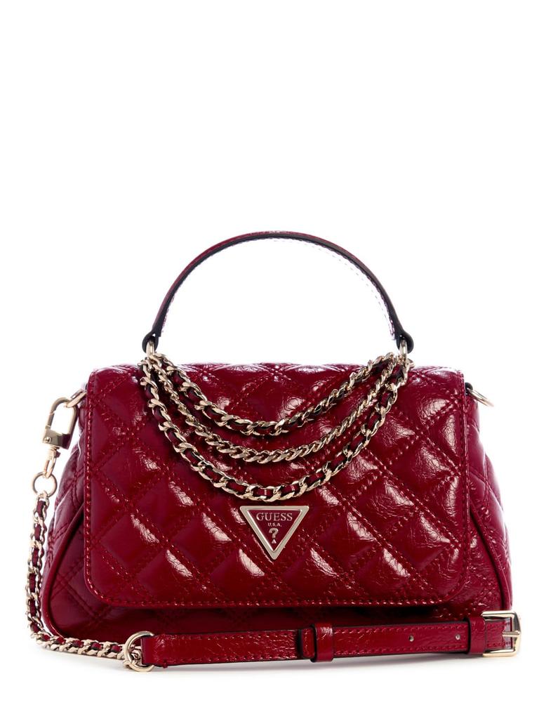 Guess GIULLY II Top Handle Flap Shoulder Red Bag, Women's,
