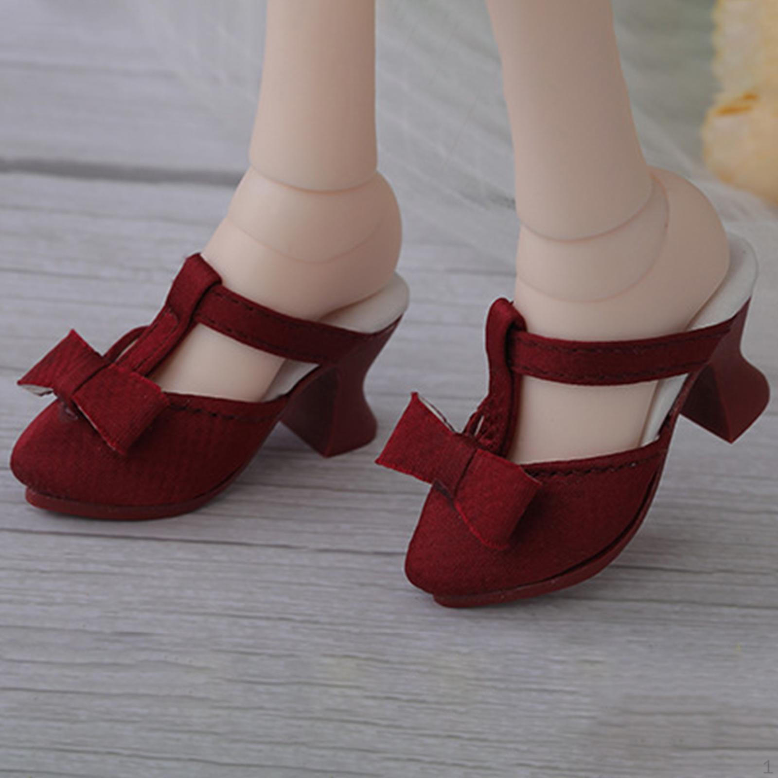 

Обувь для куклы BJD 1/4 Туфли на высоком каблуке с бантом для 18-дюймовых аксессуаров