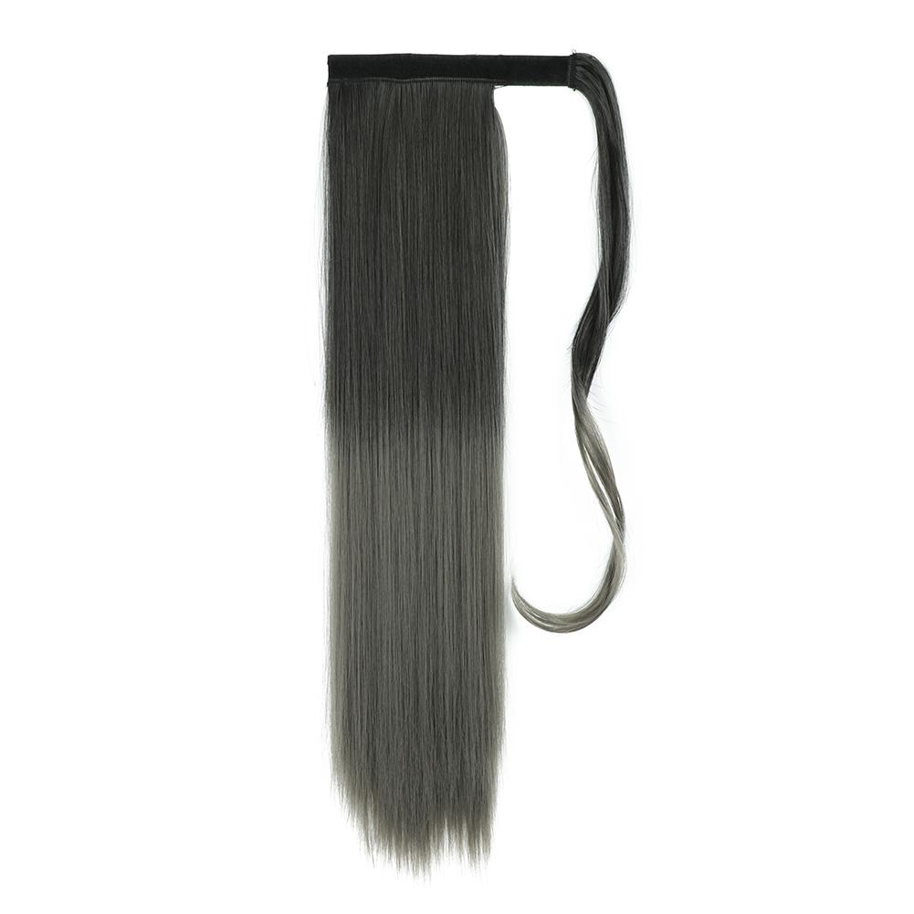 MISS WIG Women's Silky Straight Synthetic Clip In Drawstring Ponytail Hairpieces for Women Hair Extension