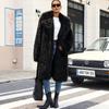 Imitation beach wool suit collar coat plush jacket European and American style imitation fur environmentally friendly fur coat