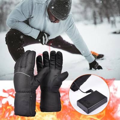 Heating Motorcycle Gloves Comfortable Black Snowmobile Gloves Waterproof Battery Fast Heating Gloves For Winter Cycling
