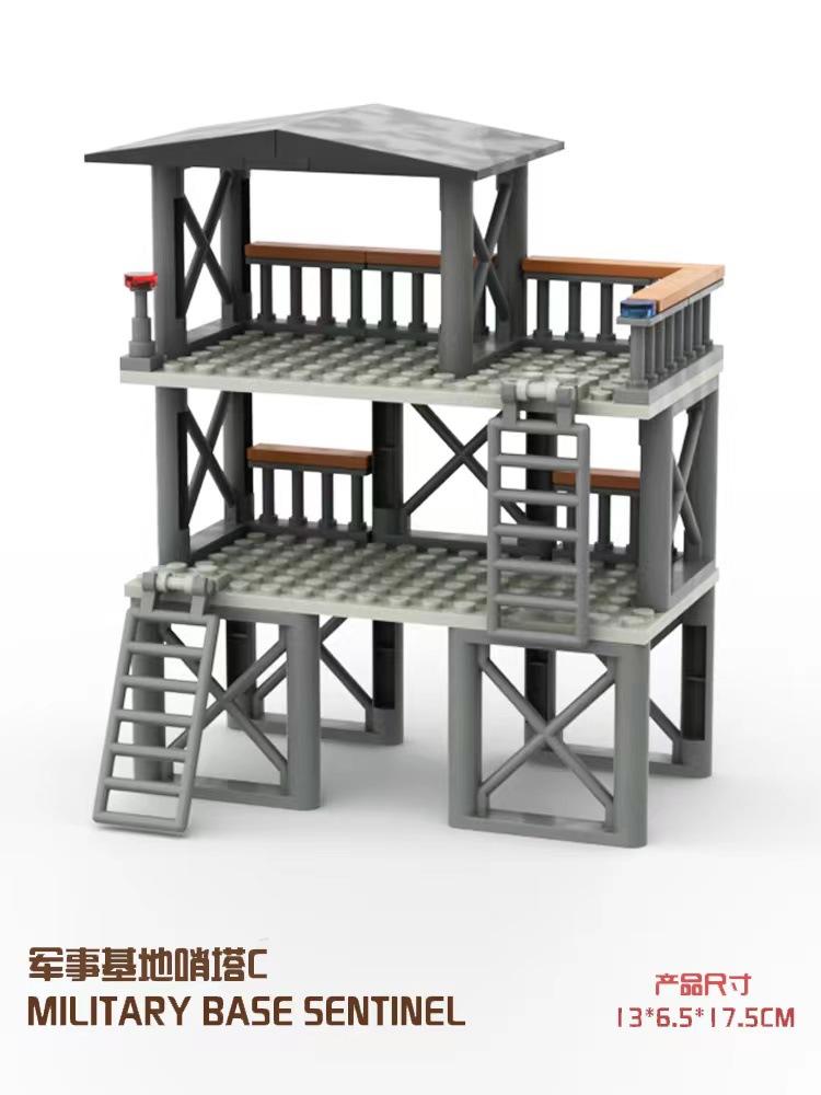 Figure Militari Arma Filo Spinato Sacchi di Sabbia Accessori Base MOC Scena Militare Blocchi da Costruzione Mattoncini Blocchi Giocattoli per Bambini Set di Gioco