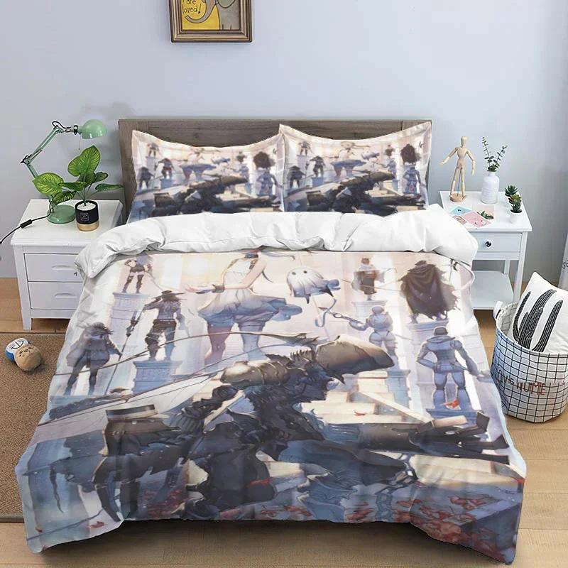 Comic Nier Art Print Three Piece Bedding Set Fashion Article Children or Adults for Beds Quilt Covers Pillowcases Bedding Set