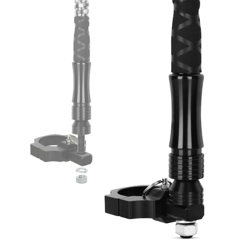 Heavy Duty UTV Flag Whip Light Mounts for 1.75" to 2" Roll Fast Release Adjustable Light Whip Mounting Bracket