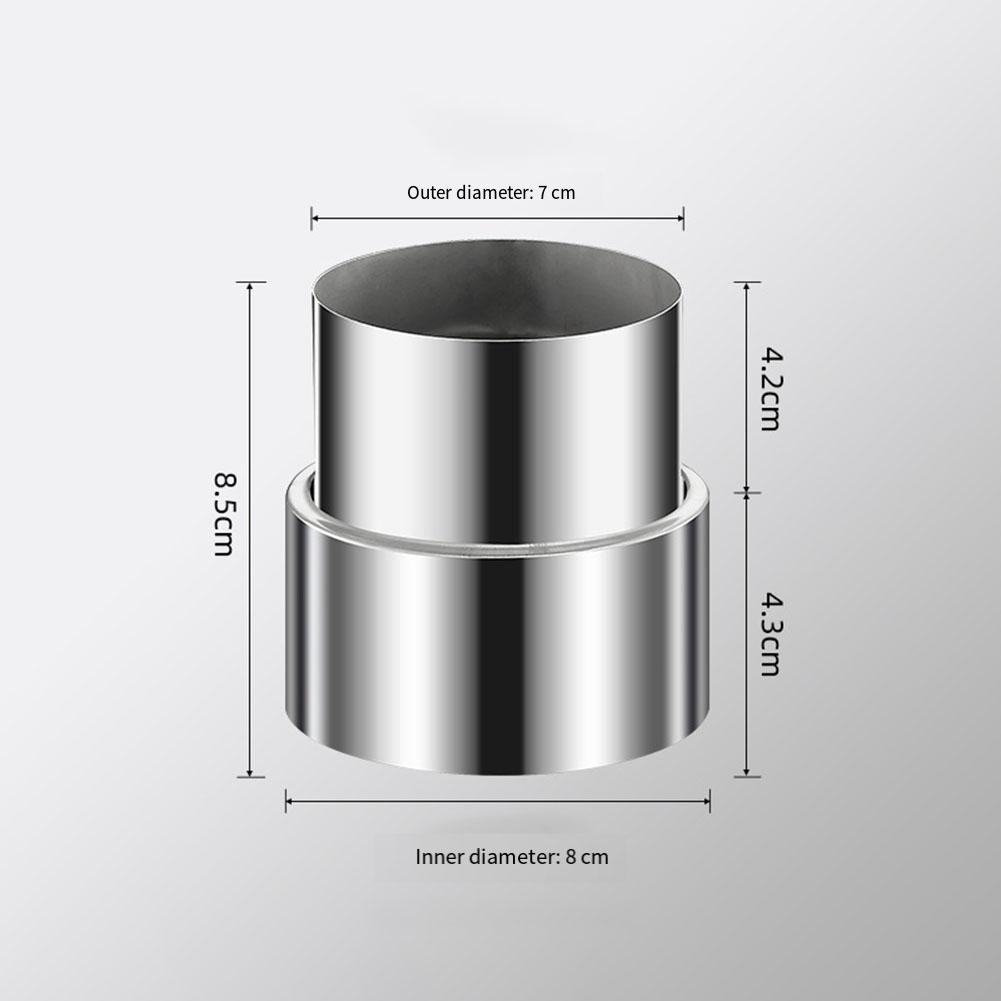 Schornsteinrohr-Reduzierstück Edelstahl Ofenrohr-Komponente zur Durchmesserreduzierung von 120 mm auf 50 mm in Lüftungssystemen