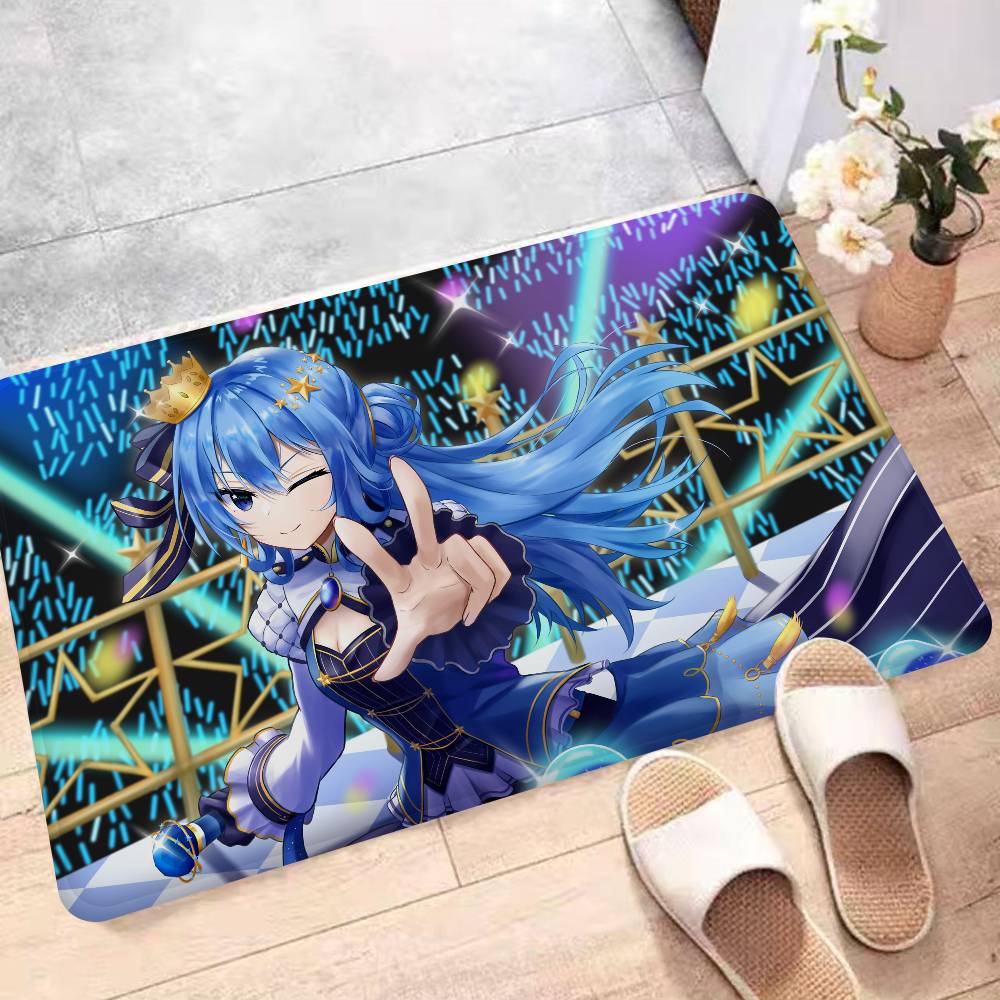 

Hololive Hoshimachi Suisei Hallway Carpet Non-Slip Laundry Room Mat Laundry Decor Balcony Child Living Room Bedside Area Rugs 100x150cm