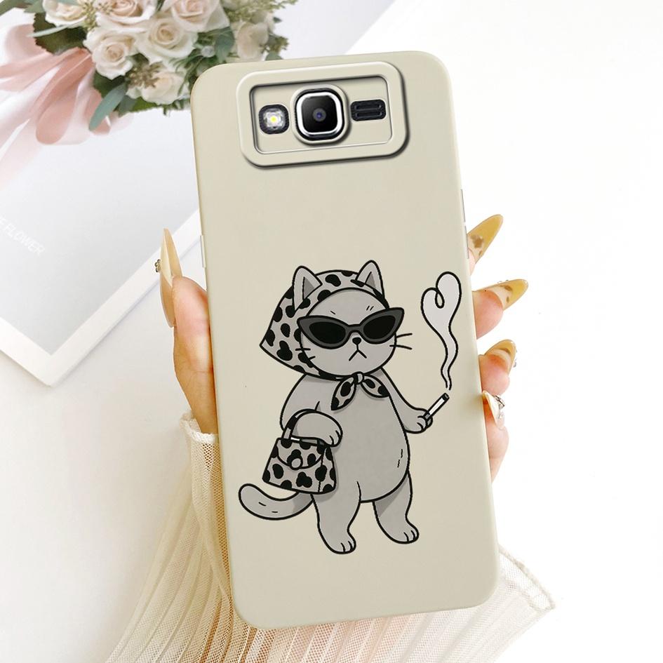 For Samsung Galaxy J2 Prime Case Cute Cartoon Cat Shockproof Silicone Soft Cover For Samsung J5 Prime On5 2016 G570 G570F Fundas