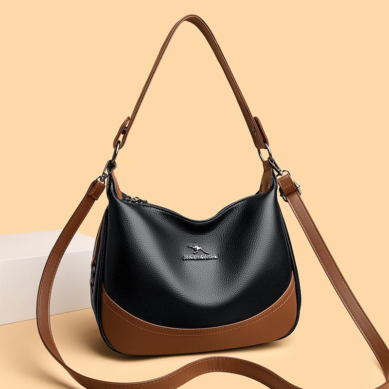Autumn/Winter 2025 Women's Crossbody Bag: Fashionable, Versatile, Large Capacity, Color Block Style