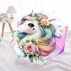 Einhorn, Blasen-Thema, Automatisches Öffnungs- und Schließ-Regenschirm, 8 Rippen, Geeignet für Freizeit und Ausgehen, Outdoor-Accessoire, Gothic-Stil,