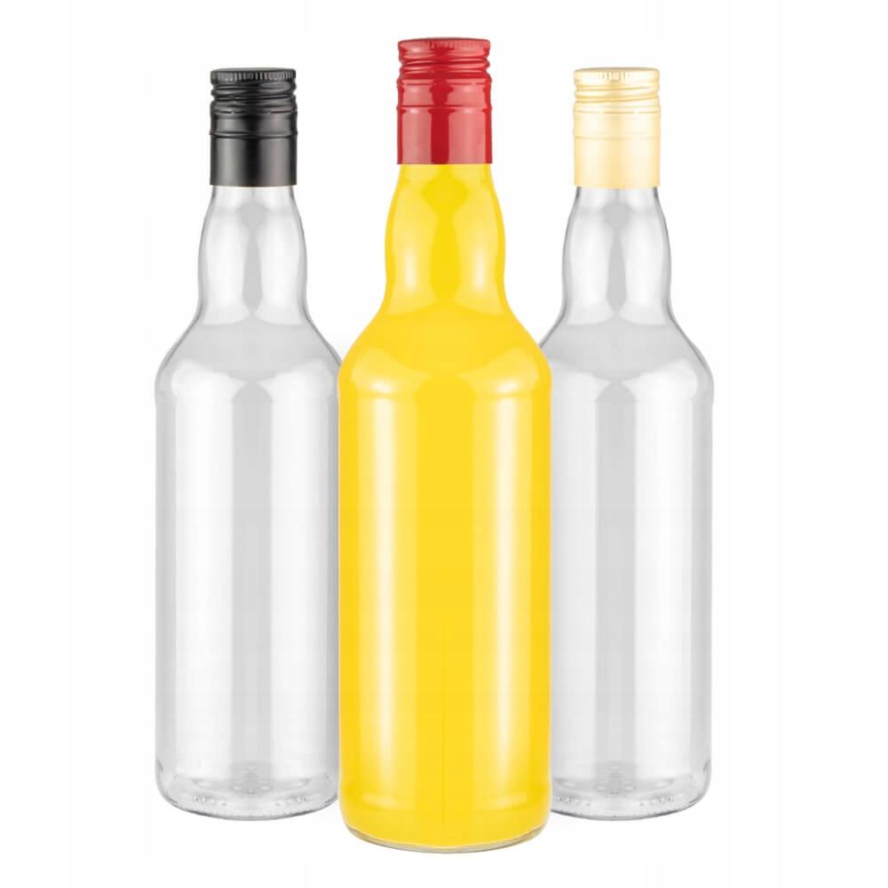 90x MONOPOL glass bottles 0.5l for vodka juice 500 ml LONG CAP