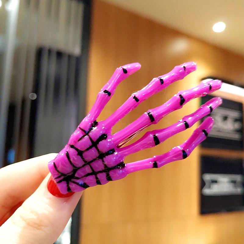 Harajuku Skull Hand Bone Hairpin - Ghost Claw Side Clip & Hair Ornament