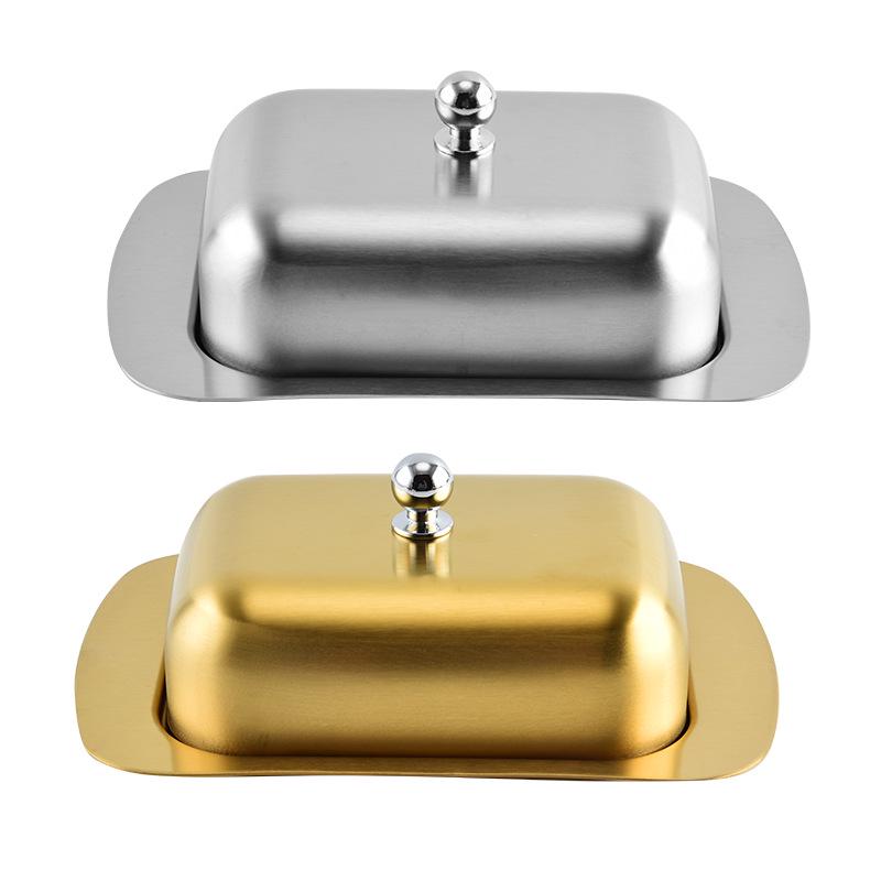 European Style Stainless Steel Butter and Cheese Box for Western Cuisine