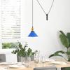 VidaXL Height-Adjustable Pendant Lamp E27 Dark Blue Ø 22 Cm Metal, Hanging Lighting, Kitchen Pendant Lighting, 4103444