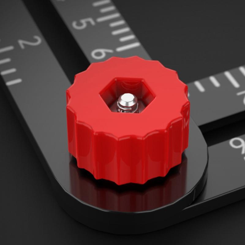 Aluminum Alloy Multi-function 6/12 Fold Ruler Angle Finder Universal Angler Ruler Metal Drill Guide Locator 6/12 Fold