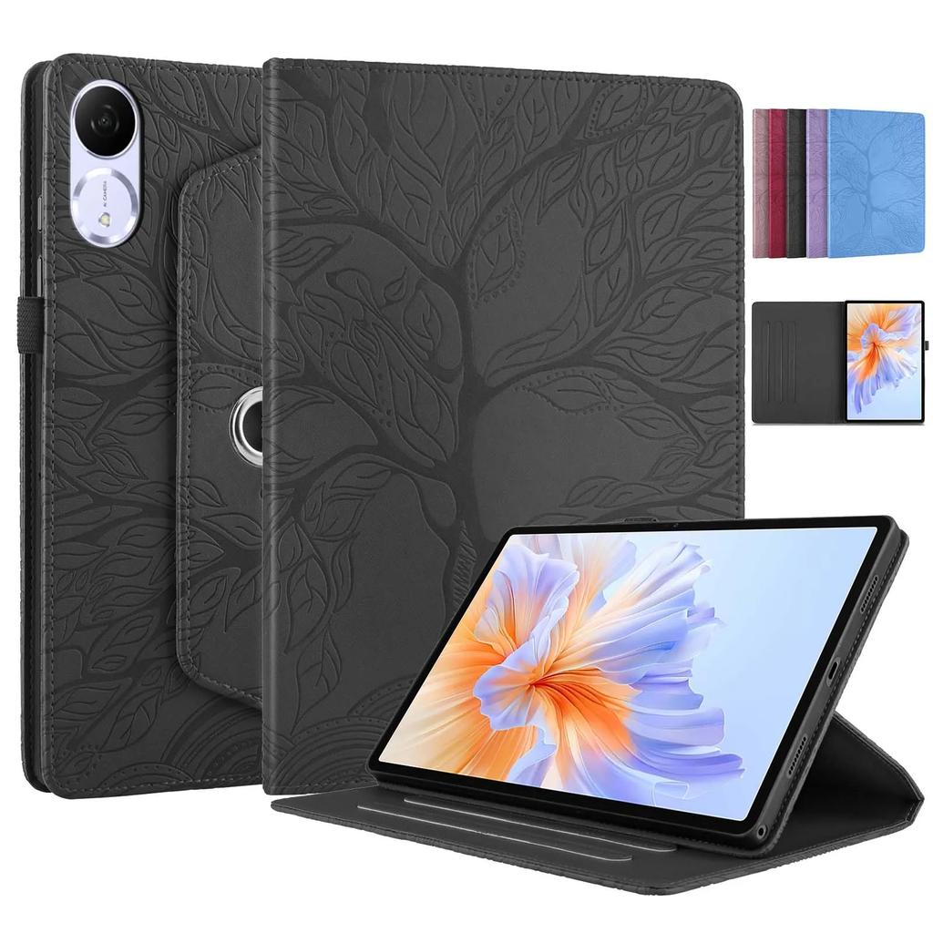 360° Rotation Tablet Case For Huawei Honor Pad V9 3D Tree Embossed Business Wallet PU Leather Cover